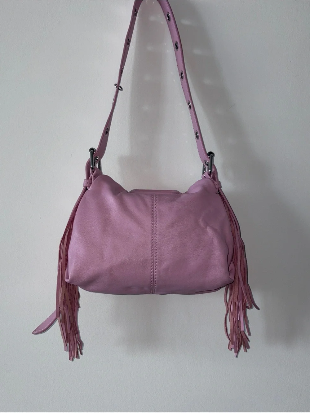 Maje Miss M Mini Pink Leather Bag - Picture 2 of 9